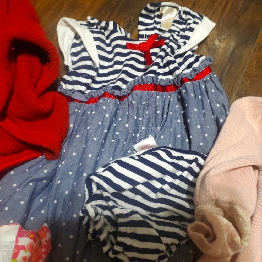 Baby Girl Toddler Lot Bundle Dresses Jackets Coats Fancy Church Sweater Winter - Picture 9 of 12
